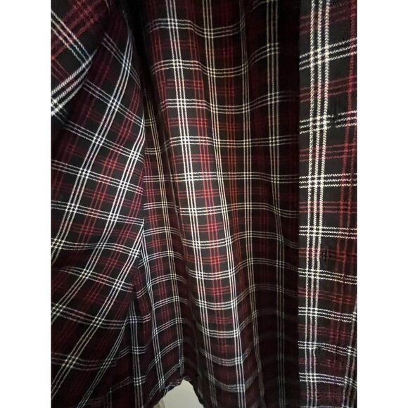 CHAPS Ralph Lauren 2XL TTG Mens Long Sleeve Red Black and White Checkered Shirt - Picture 6 of 9
